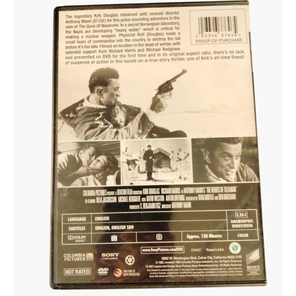The Heroes Of Telemark DVD Kirk Douglas Columbia Combat Classic 1965 - Picture 2 of 3